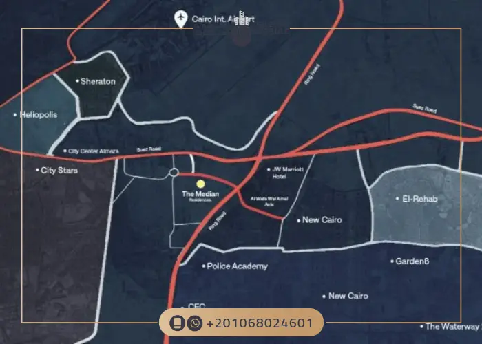 موقع كمبوند ذا مديان القاهرة الجديدة