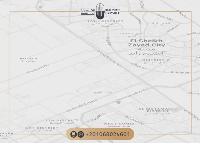 موقع كمبوند رافتس زايد الجديدة