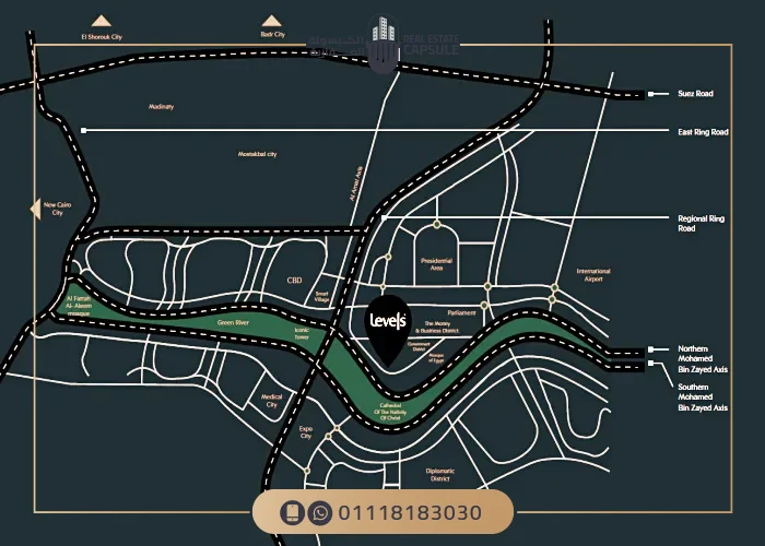 موقع ليفلز بيزنس تاور العاصمة الادارية