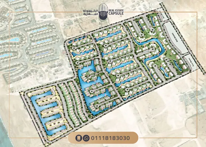 تصميم ومساحة قرية هاسيندا بلو الساحل الشمالي