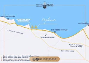 ماونتن فيو راس الحكمة الساحل الشمالي مساحات واسعار 2026