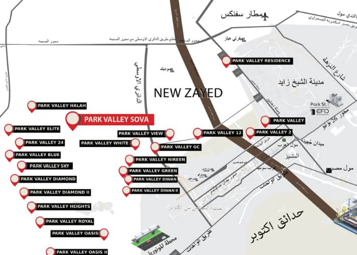 موقع كمبوند park valley sova