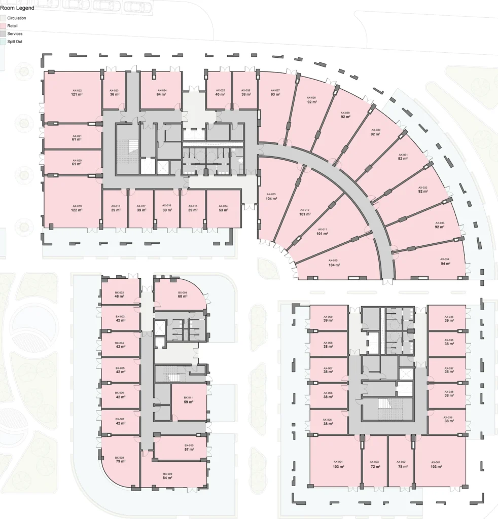 Ground Floor Layout at Etage Taj City