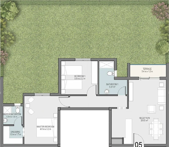 Two Bedroom Unit in Taj City New Cairo