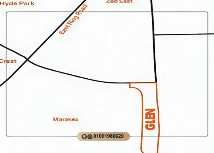 Glen New Cairo Compound location map in 6th Settlement