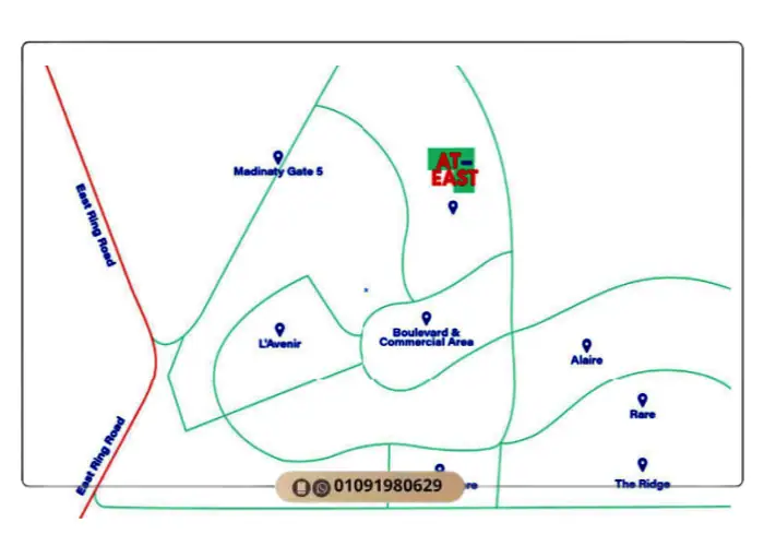 موقع كمبوند ات ايست المستقبل سيتي