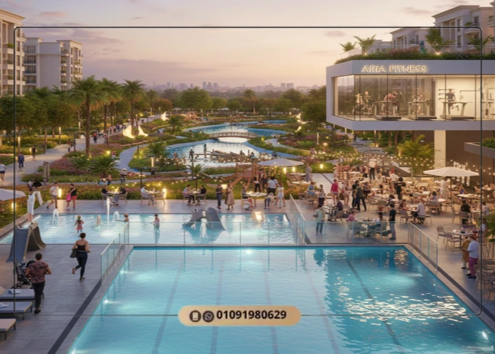 كمبوند اريا المستقبل سيتي Aria Mostakbal City اسعار 2026 11 خدمات كمبوند اريا صبور المستقبل سيتي