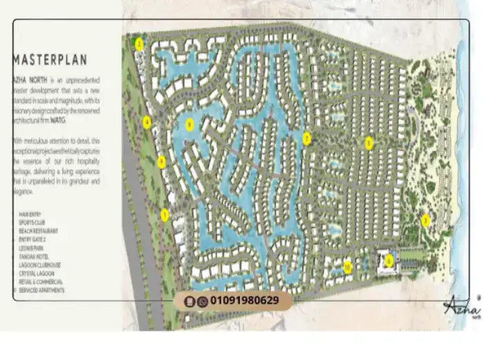 Azha North Coast masterplan designed by WATG at Kilo 214 Ras El Hekma