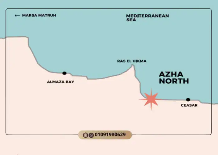 Azha North Coast location at Kilo 214 Ras El Hekma