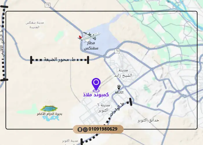 كمبوند ملاذ 6 أكتوبر Compound Malaz 6 October 5 موقع كمبوند ملاذ 6 أكتوبر