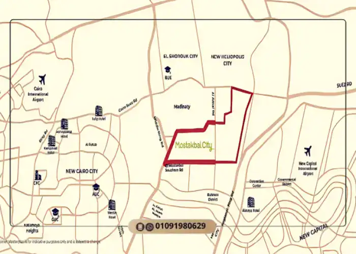 موقع كمبوند ذا فاليز المستقبل سيتي من حسن علام