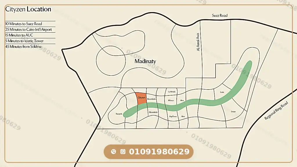 CityZen Mostakbal City Compound Location