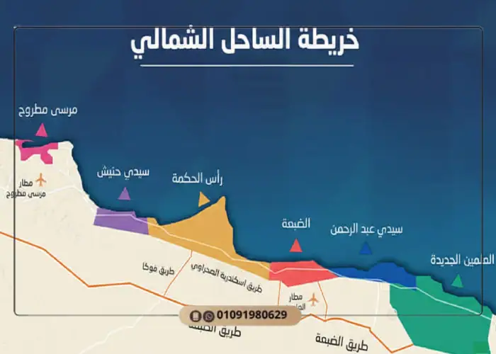 خريطة الساحل الشمالي North Coast Map