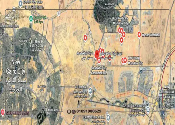 موقع مدينة مستقبل سيتي