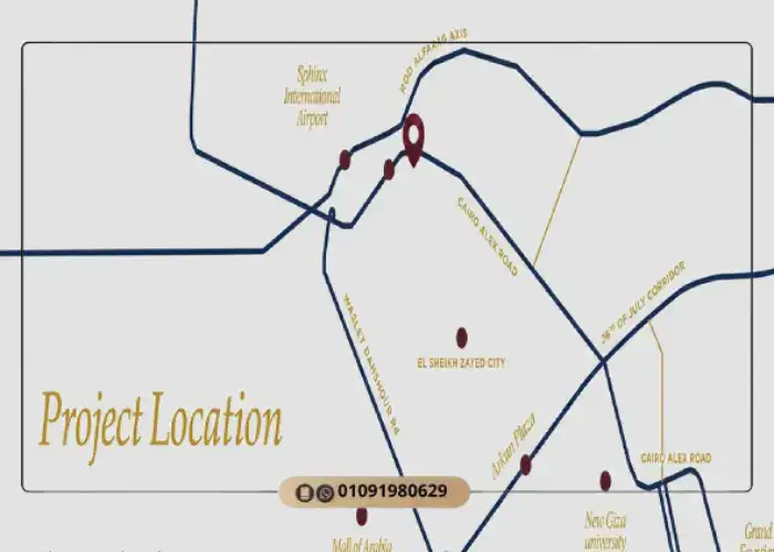 موقع مشروع The Hillage Sheikh Zayed