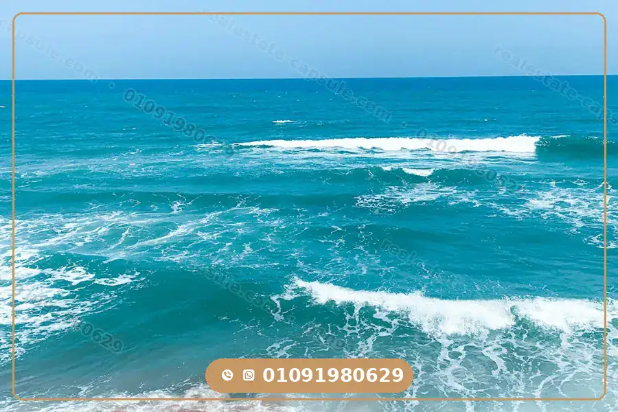 شاطئ قرية صدف الساحل الشمالي الواجهة البحرية