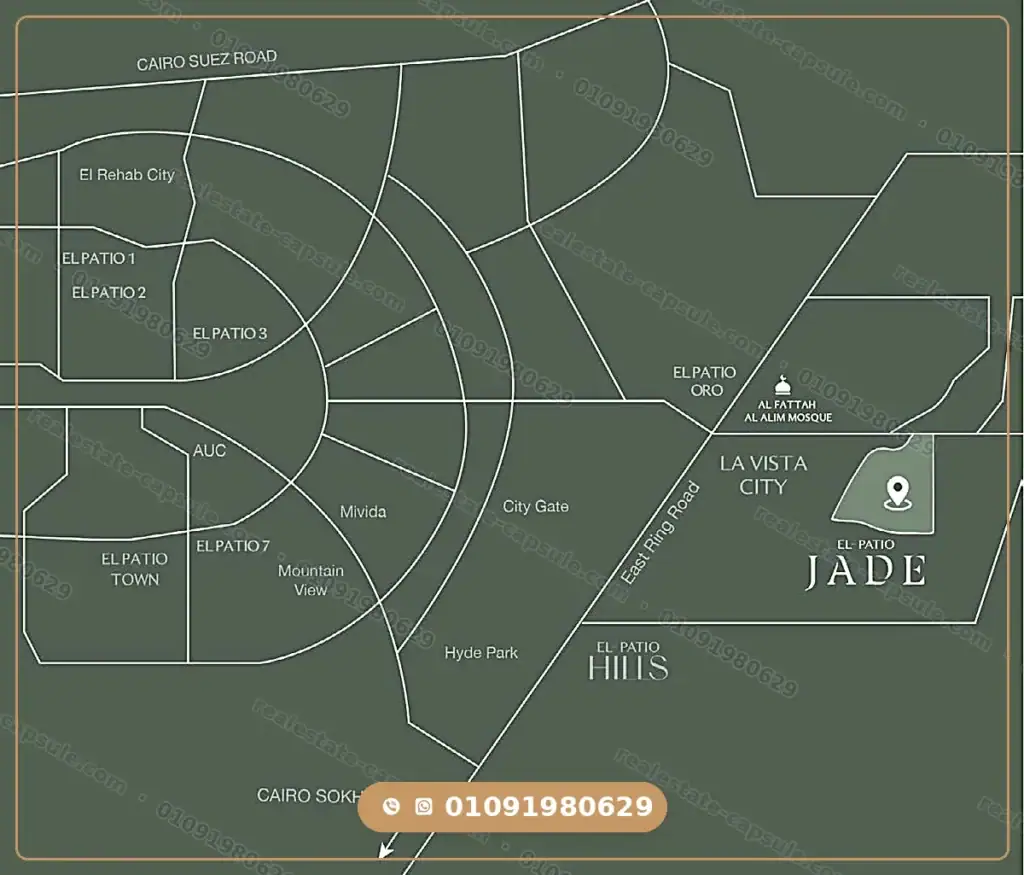 El Patio Jade Compound location in R4 New Administrative Capital