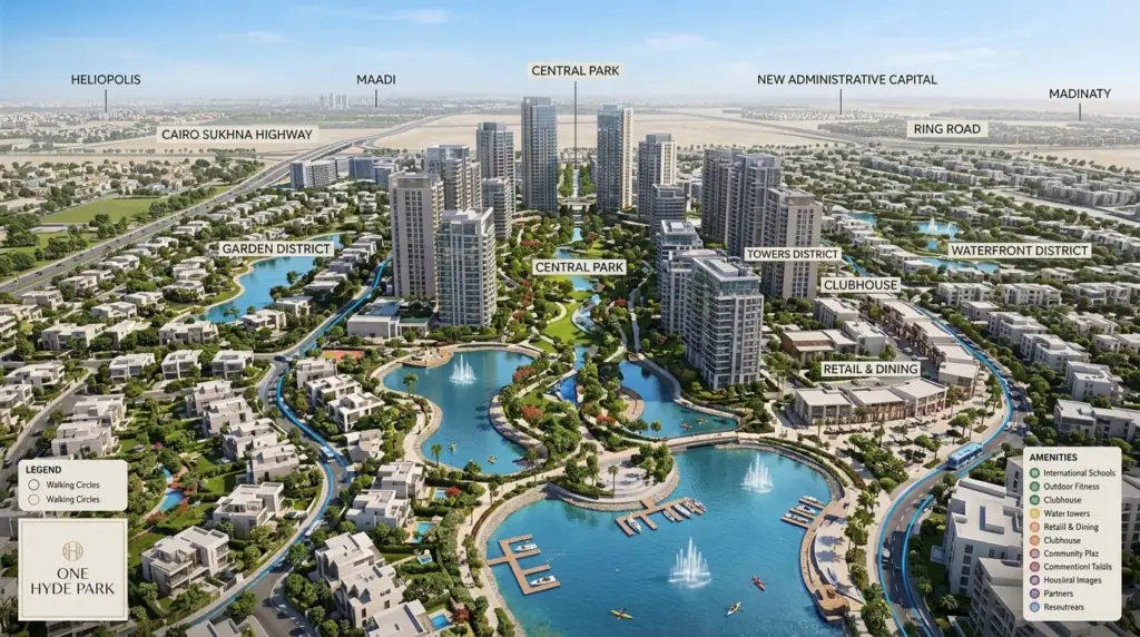 One Hyde Park Compound Design in Fifth Settlement