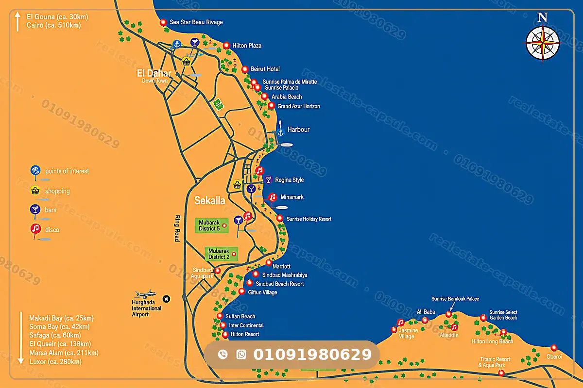 Hurghada city map