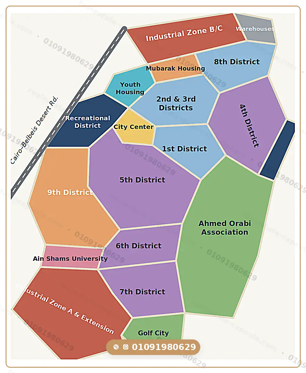 Obour City map