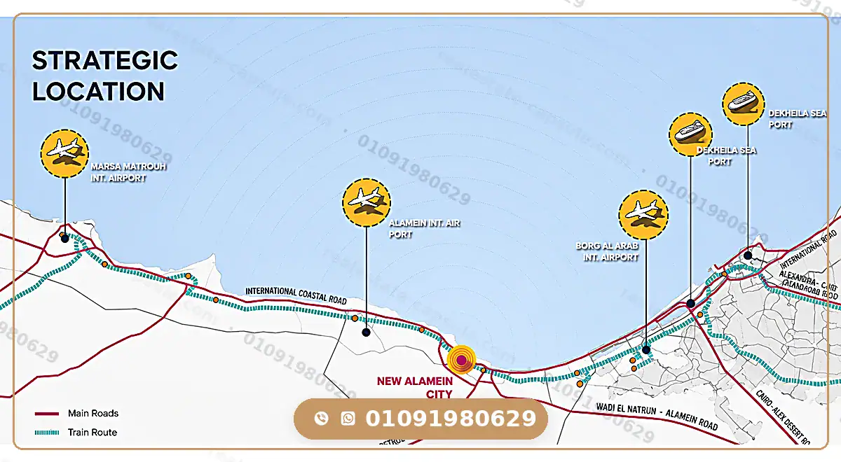 New Alamein City location master plan