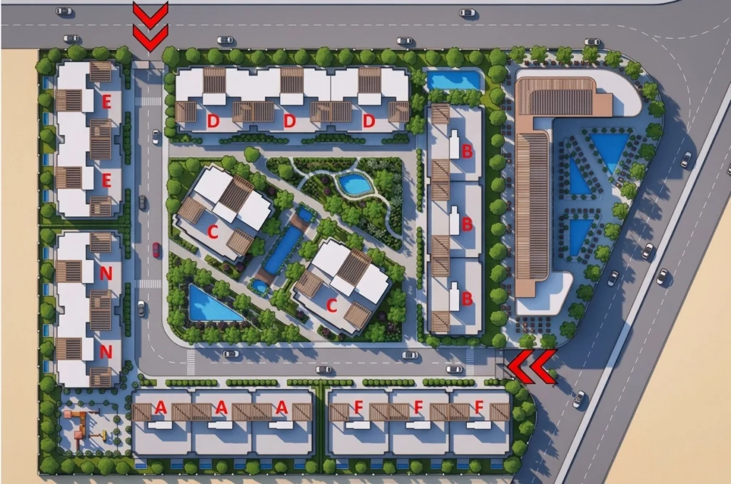 Master plan of Pantera Residence Compound in October Gardens