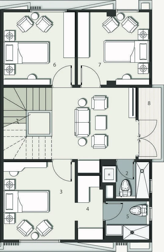 Villa Layout at Adagio Compound